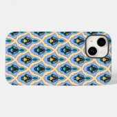ヴィンテージブルーイエローモロッコアラビアトレーサリーアート Case-Mate iPhoneケース (裏面 (横))