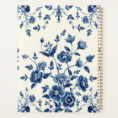 ヴィンテージブルーウィロー中国プリント プランナー手帳 (裏面)