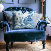 ヴィンテージブルーウィロー装飾装飾用クッション クッション