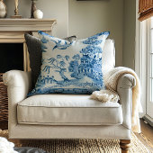 ヴィンテージブルーウィロー装飾装飾用クッション クッション