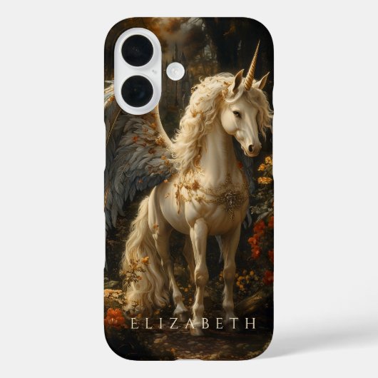 ヴィンテージブルーウィングペガサスクラシカルファンタジーアート Case-Mate iPhoneケース (裏面)