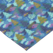 ヴィンテージブルーウィンタークリスマスツリーフォレスト テーブルクロス (アングル)