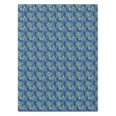 ヴィンテージブルーウィンタークリスマスツリーフォレスト テーブルクロス (正面)