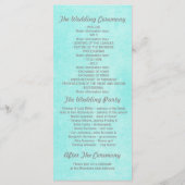 ヴィンテージブルーウェディングプログラム プログラム (裏面)