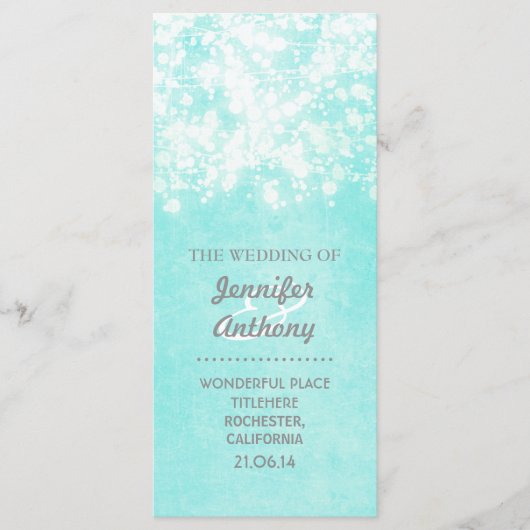 ヴィンテージブルーウェディングプログラム プログラム (正面)