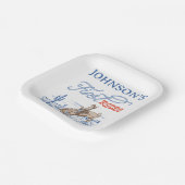 ヴィンテージブルーウエスタンデザートロデオ1st誕生日 ペーパープレート (傾斜あり)