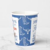 ヴィンテージブルーウエスタンデザートロデオ1st誕生日 紙コップ (左)