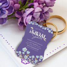 ヴィンテージブルーウォーター色フローラブライダルシャワー