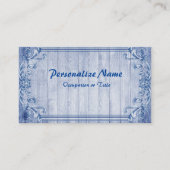 ヴィンテージブルーウッドフレーム 名刺 (正面)