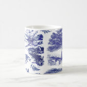 ヴィンテージブルーエレガントカントリーパストラルトイレコーヒー コーヒーマグカップ (中央)