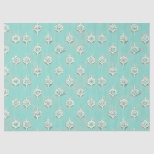 ヴィンテージブルーエレガントダイアモンズカスケード 薄葉紙 (正面)