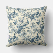 ヴィンテージブルーエレガントチノイスリーピーコック クッション (裏面)