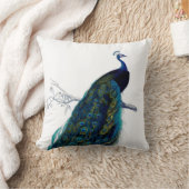 ヴィンテージブルーエレガントピカラフルーコック クッション (ブランケット)