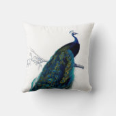 ヴィンテージブルーエレガントピカラフルーコック クッション (裏面)