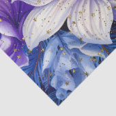 ヴィンテージブルーエレガントフローラクリスマスデクページ 薄葉紙 (詳細)