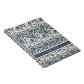 ヴィンテージブルーエレガントフローラトイレフルーリー ノートブック (右側)