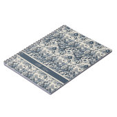 ヴィンテージブルーエレガントフローラトイレフルーリー ノートブック (左側)