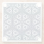 ヴィンテージブルーオスマン帝国ターキッシュトレーサリーオリエンタル ガラスコースター (裏面)