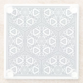 ヴィンテージブルーオスマン帝国ターキッシュトレーサリーオリエンタル ガラスコースター (裏面)