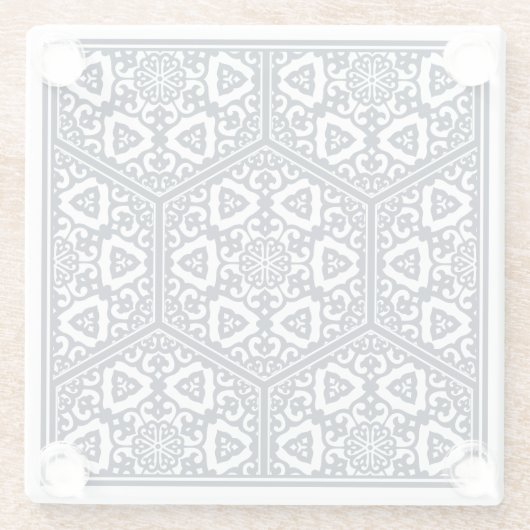 ヴィンテージブルーオスマン帝国ターキッシュトレーサリーオリエンタル ガラスコースター (裏面)