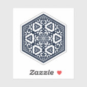 ヴィンテージブルーオスマン帝国トルコのトレーサリーアート シール (シート)