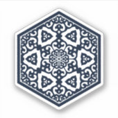 ヴィンテージブルーオスマン帝国トルコのトレーサリーアート シール (正面)