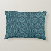 ヴィンテージブルーオットマントルコのトレーサリーベクターアート アクセントクッション (裏面)