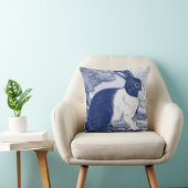 ヴィンテージブルーオランダラビットデダムデルフトコテージ クッション (椅子)