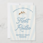 ヴィンテージブルーカウボーイファーストRodeo 1st誕生日 招待状 (裏面)