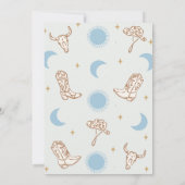 ヴィンテージブルーカウボーイファーストRodeo 1st誕生日 招待状 (裏面)