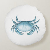 ヴィンテージブルーカニ航海のワイルドライフハウス ラウンドクッション (裏面)