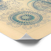 ヴィンテージブルーカラーエルンストヘッケルアートプリント ポスター (角)