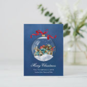 ヴィンテージブルーカークリスマス シーズンポストカード (スタンド正面)