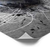 ヴィンテージブルーカータイムレス自動車芸術 ポスター (角)