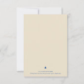 ヴィンテージブルーカーホリデーフラットグリーティングカード カード (裏面)