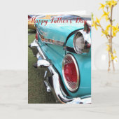 ヴィンテージブルーカー – Happy Father's Day Card カード (黄色い花)