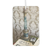 ヴィンテージブルーガラス燭台 カーエアーフレッシュナー (正面)