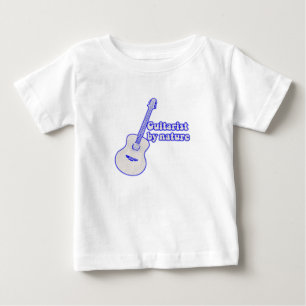 ヴィンテージブルーギター。ギタリスト自然 ベビーTシャツ
