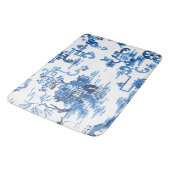 ヴィンテージブルークラシックとホワイトのパゴダチノワセリー バスマット (アングル)