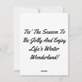 ヴィンテージブルークリスマスウィンターワンダーランド雪 シーズンカード (裏面)