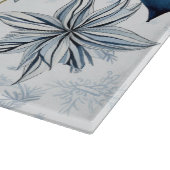 ヴィンテージブルークリスマスツリーオーナメントパターン カッティングボード (角)