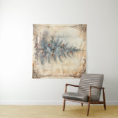 ヴィンテージブルークリスマスツリータペストリー タペストリー (インサイチュ(横))