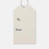 ヴィンテージブルークリスマスツリートラックギフトラベル ギフトタグ (裏面)