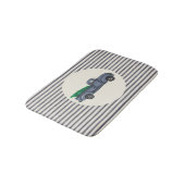 ヴィンテージブルークリスマスツリートラックバスマット バスマット (アングル)