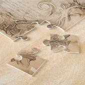 ヴィンテージブルークリスマスツリーパズル ジグソーパズル (側面)