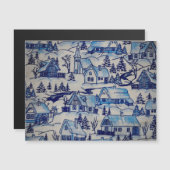 ヴィンテージブルークリスマスホリデービレッジ (正面/裏面)