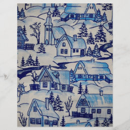 ヴィンテージブルークリスマスホリデービレッジ