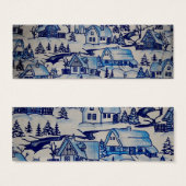 ヴィンテージブルークリスマスホリデービレッジ (正面&裏面)