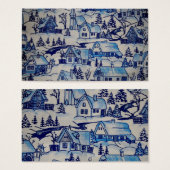 ヴィンテージブルークリスマスホリデービレッジ (正面&裏面)