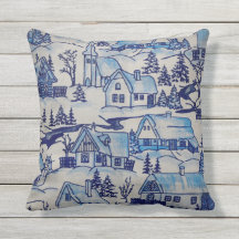 ヴィンテージブルークリスマスホリデービレッジ